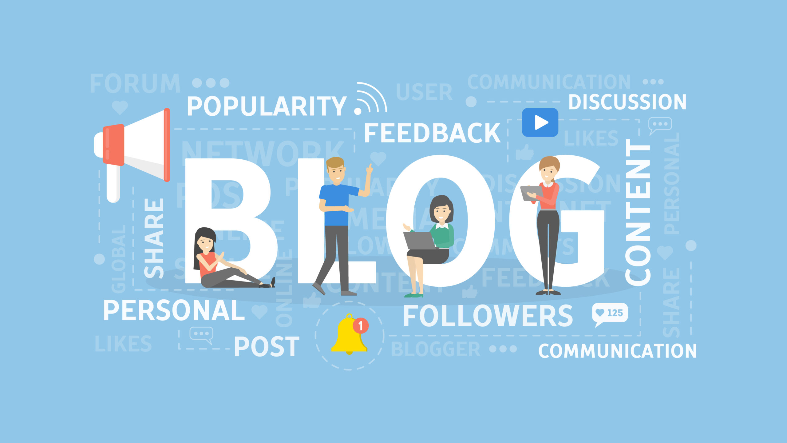 Home blog concept illustration.